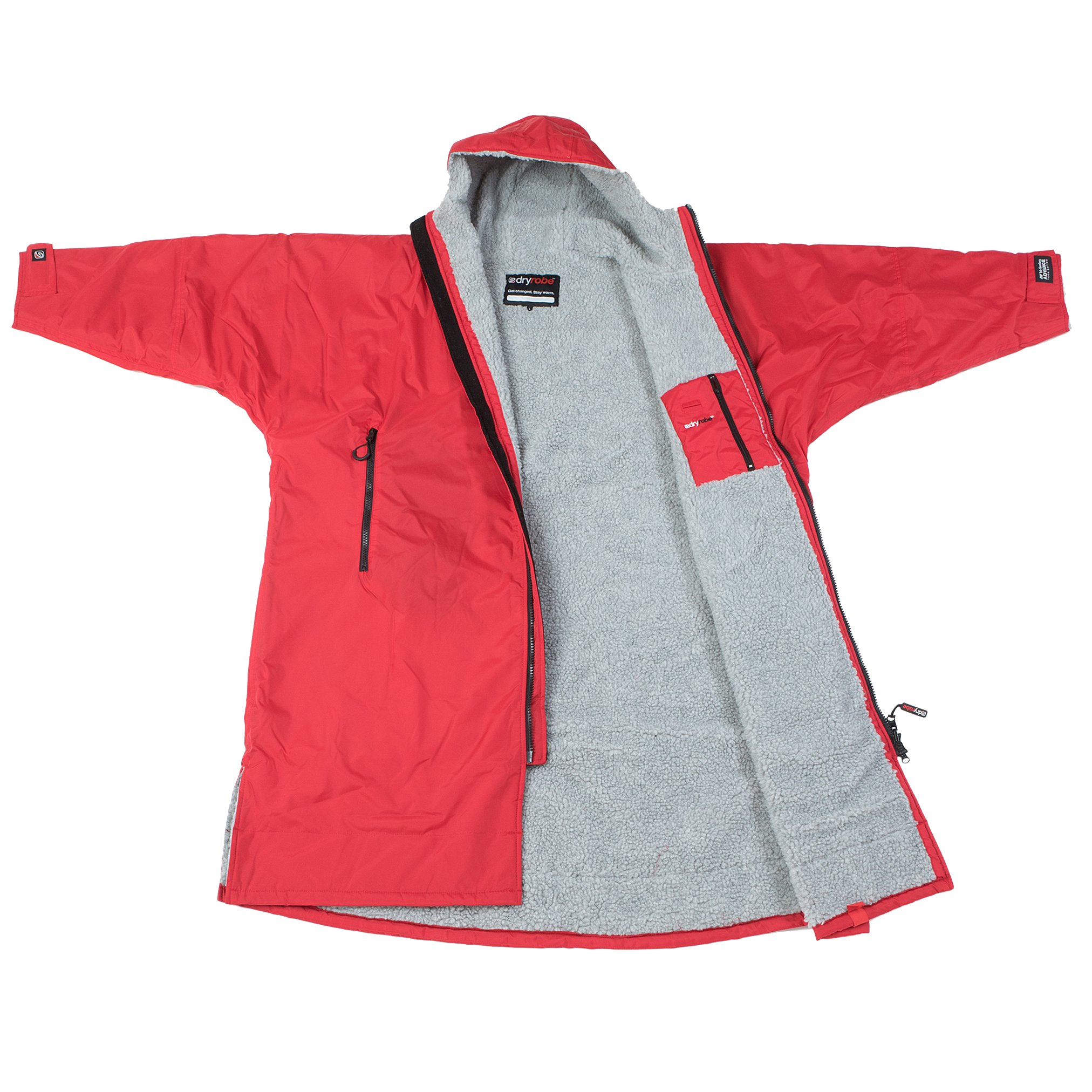 dryrobe Advance Long Sleeve | Red/Grey