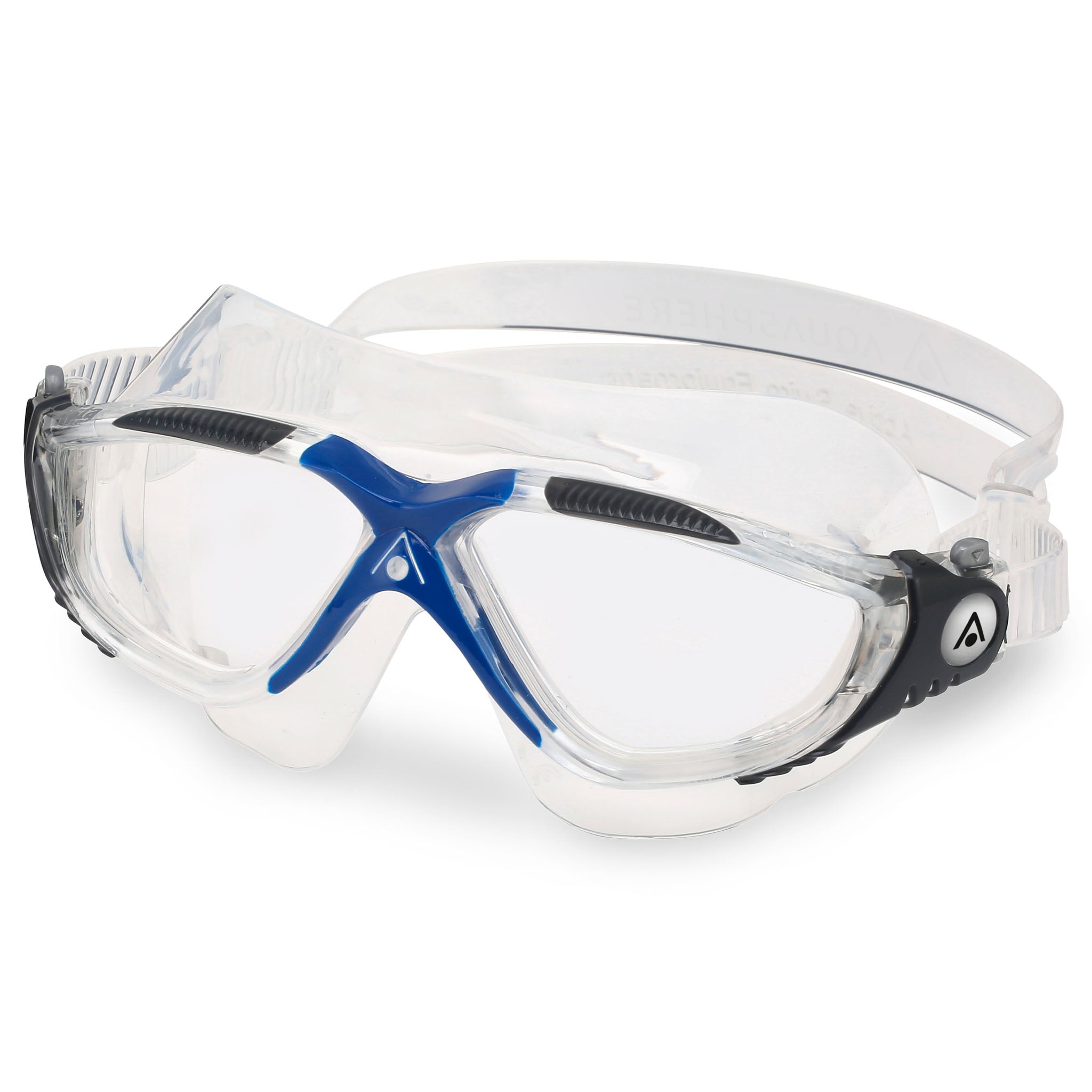 Aquasphere Vista Swim Goggles Mask - Side - Dark Grey/Blue Detail