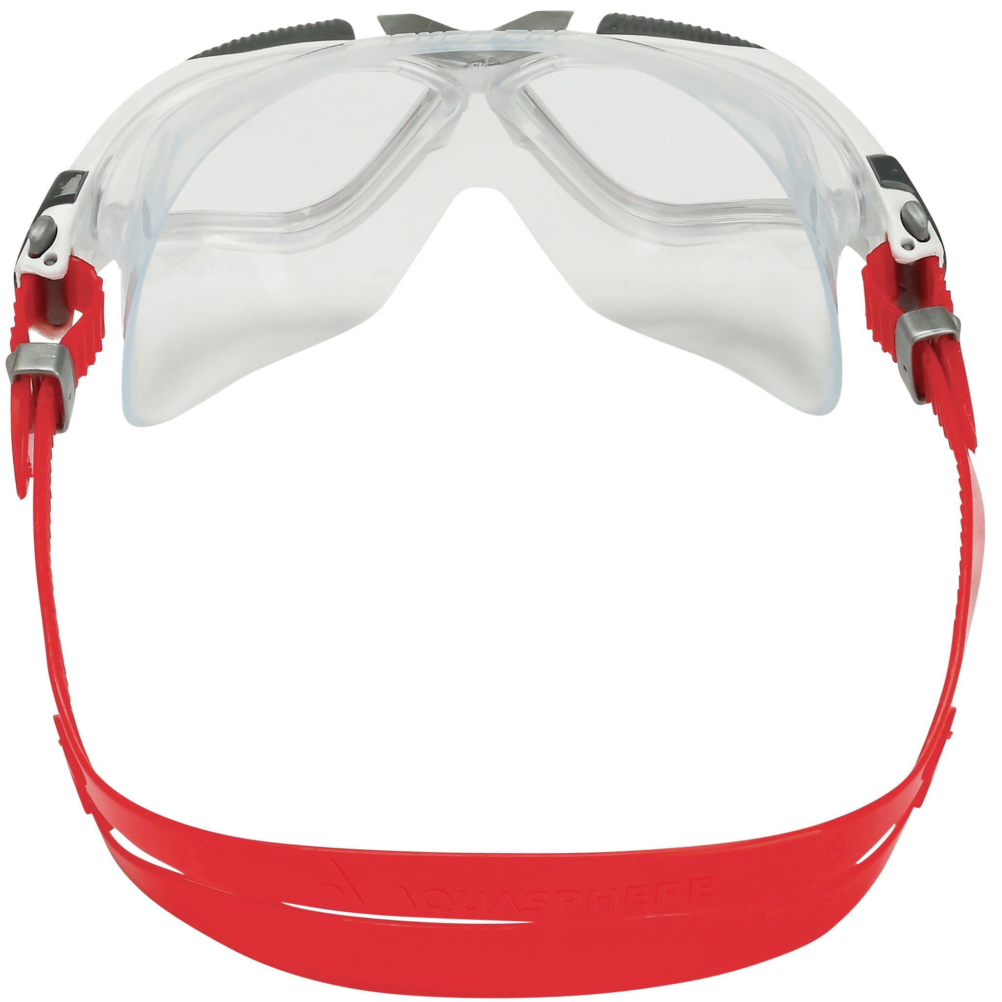 Aquasphere Vista Swim Goggles Mask - Internal View - White Grey/Red