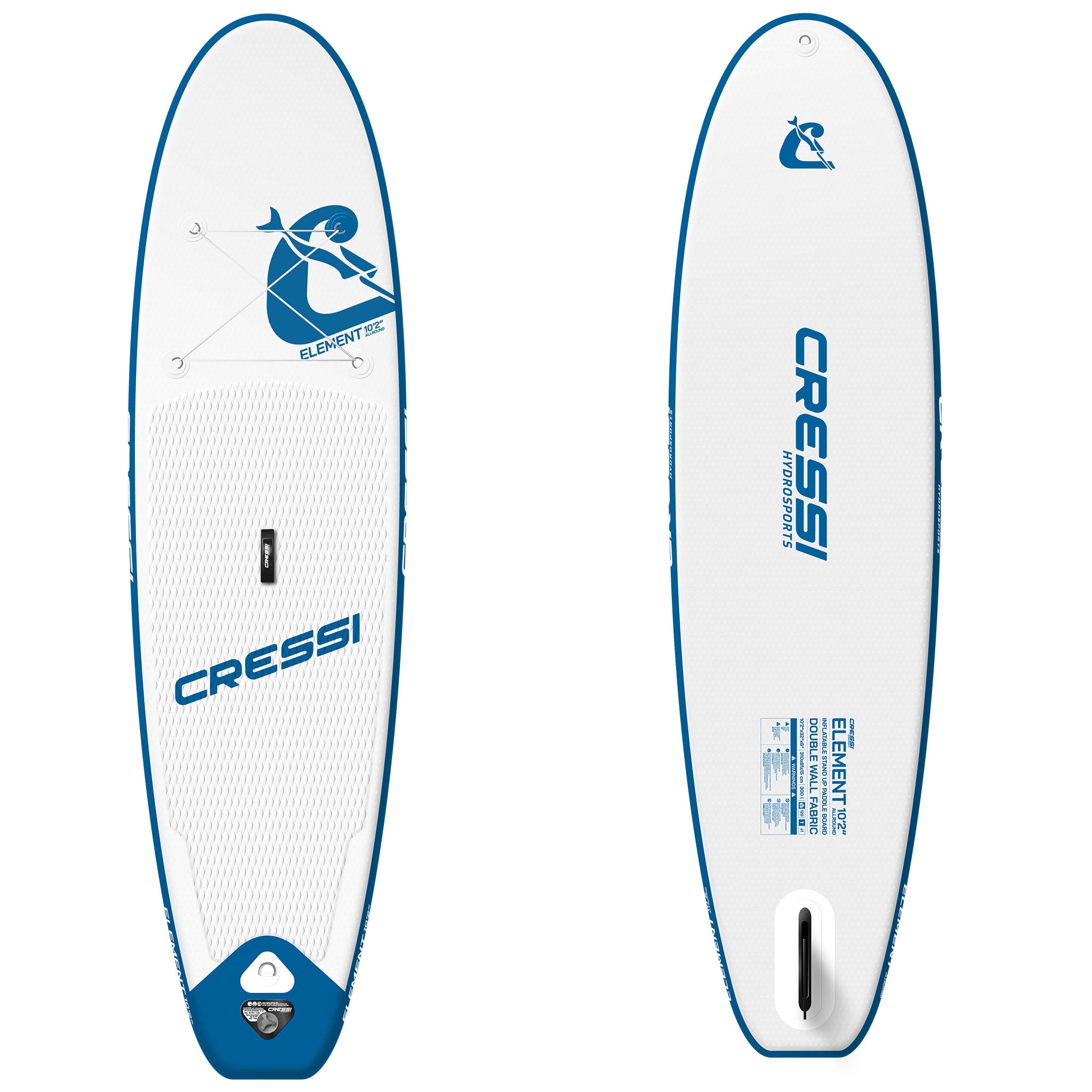 Cressi Hydrosports Element 10' 2" iSUP Top Deck and Underside