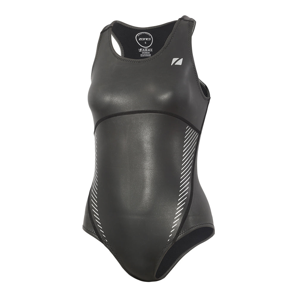 Zone3 Neoprene Women's Swimming Costume in Black - Front