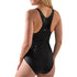 Zone3 Neoprene Women's Swimming Costume in Black | Back Modelled