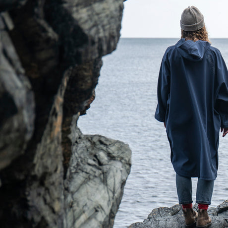 Fourth Element Storm Poncho Slate Blue Life Back
