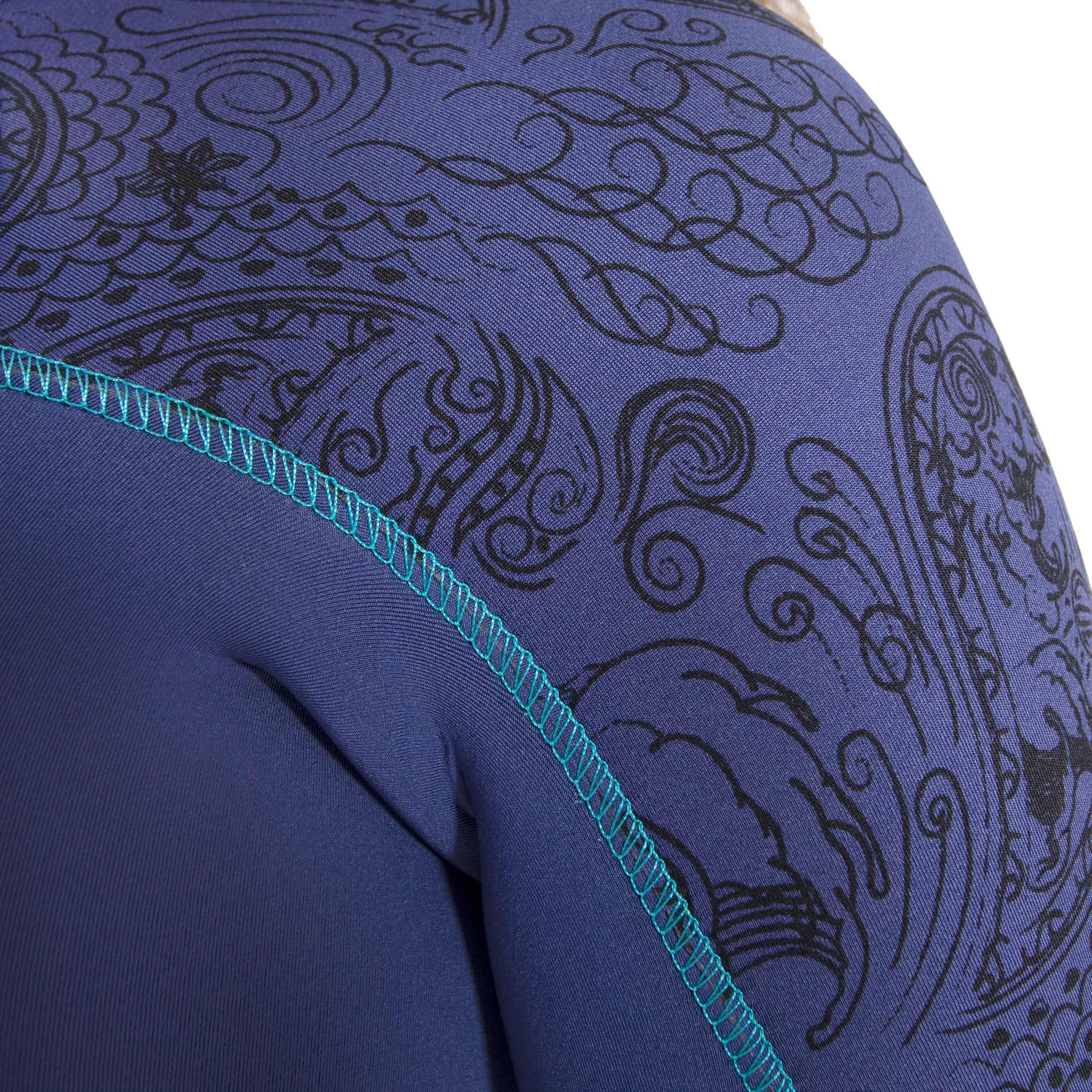 Gul Response 4/3mm Women's Wetsuit - Blue Paisley | Shoulder Detail