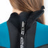 Gul Response 3/2mm Junior Wetsuit - Jet Teal | Rear Zip Neck closure Detail