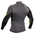 Gul Xola Mens UV50 Long Sleeve Rash Vest | Graphite Lime Back