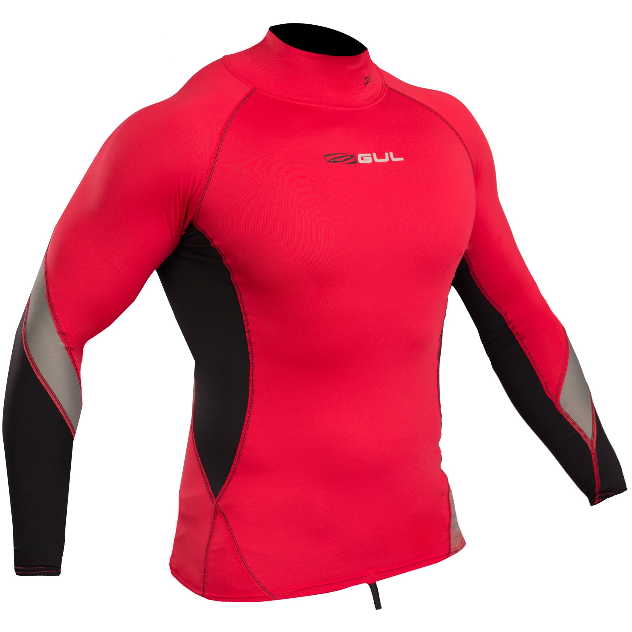 Gul Xola Mens UV50 Long Sleeve Rash Vest | Red/Black
