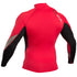 Gul Xola Mens UV50 Long Sleeve Rash Vest | Red Black Back