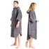 Robie Robes Adult Original Long Sleeve Towelling Beach Changing Poncho - Steel Grey | Sides