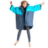 Robie JUNIOR Dry Series Recycled SHORT Sleeve Changing Robe - India Ink/Blue Atoll | Jumping
