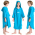 Robie Robes Junior Original Long Sleeve Towelling Beach Changing Poncho - Blue Atoll | Views