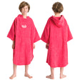 Robie Robes Junior Original Long Sleeve Towelling Beach Changing Poncho - Coral