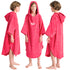 Robie Robes Junior Original Long Sleeve Towelling Beach Changing Poncho - Coral | Views