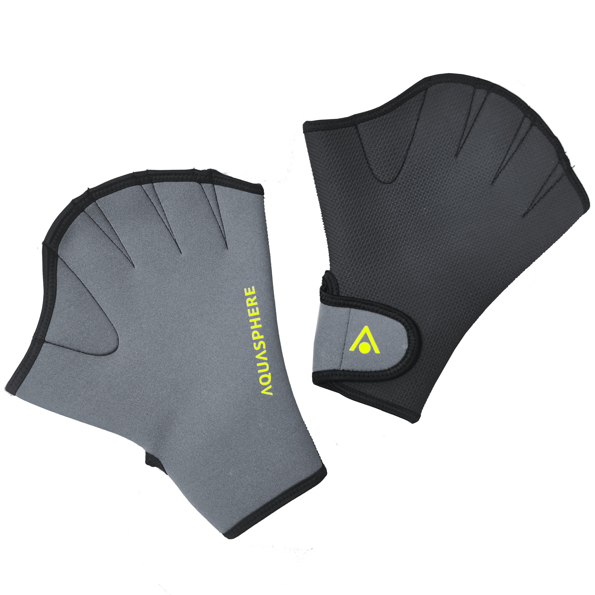 Aquasphere Webbed Swimming Gloves - Front & Back