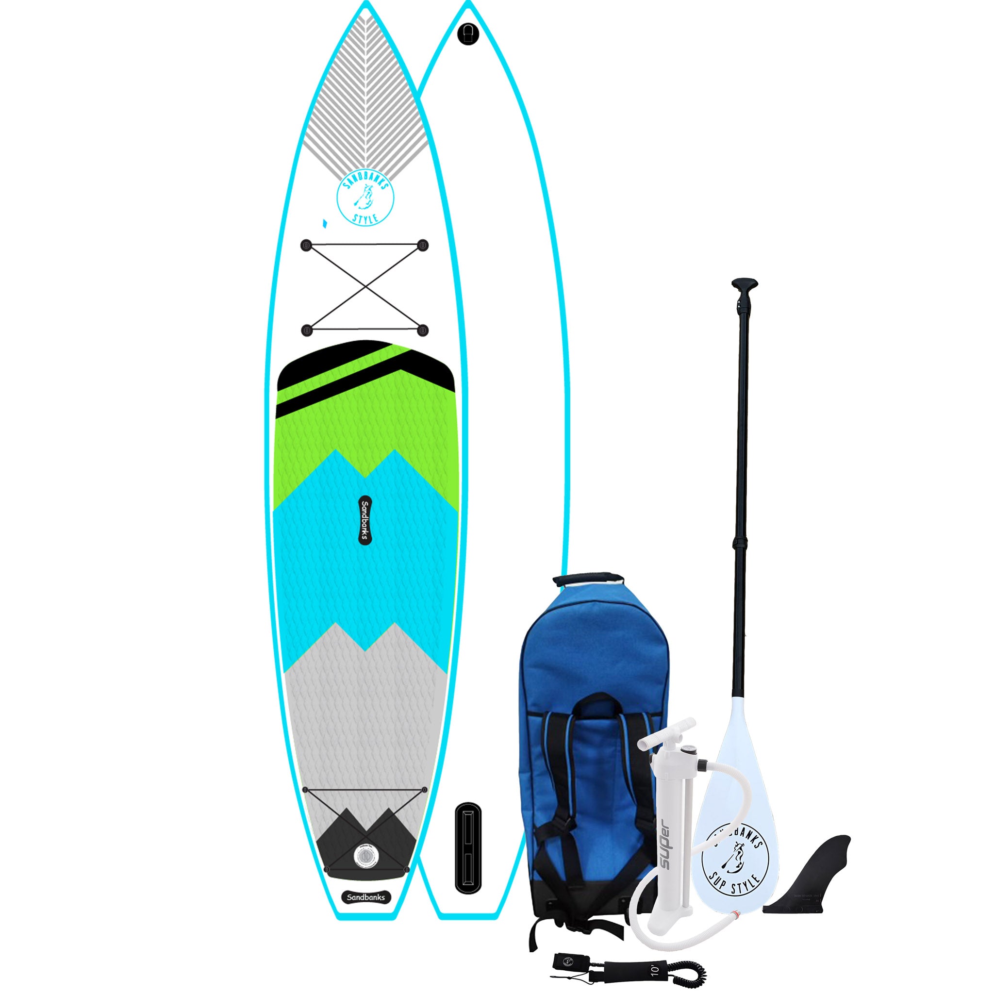 Sandbanks Sports Touring Classic 12ft iSUP Paddleboard Package