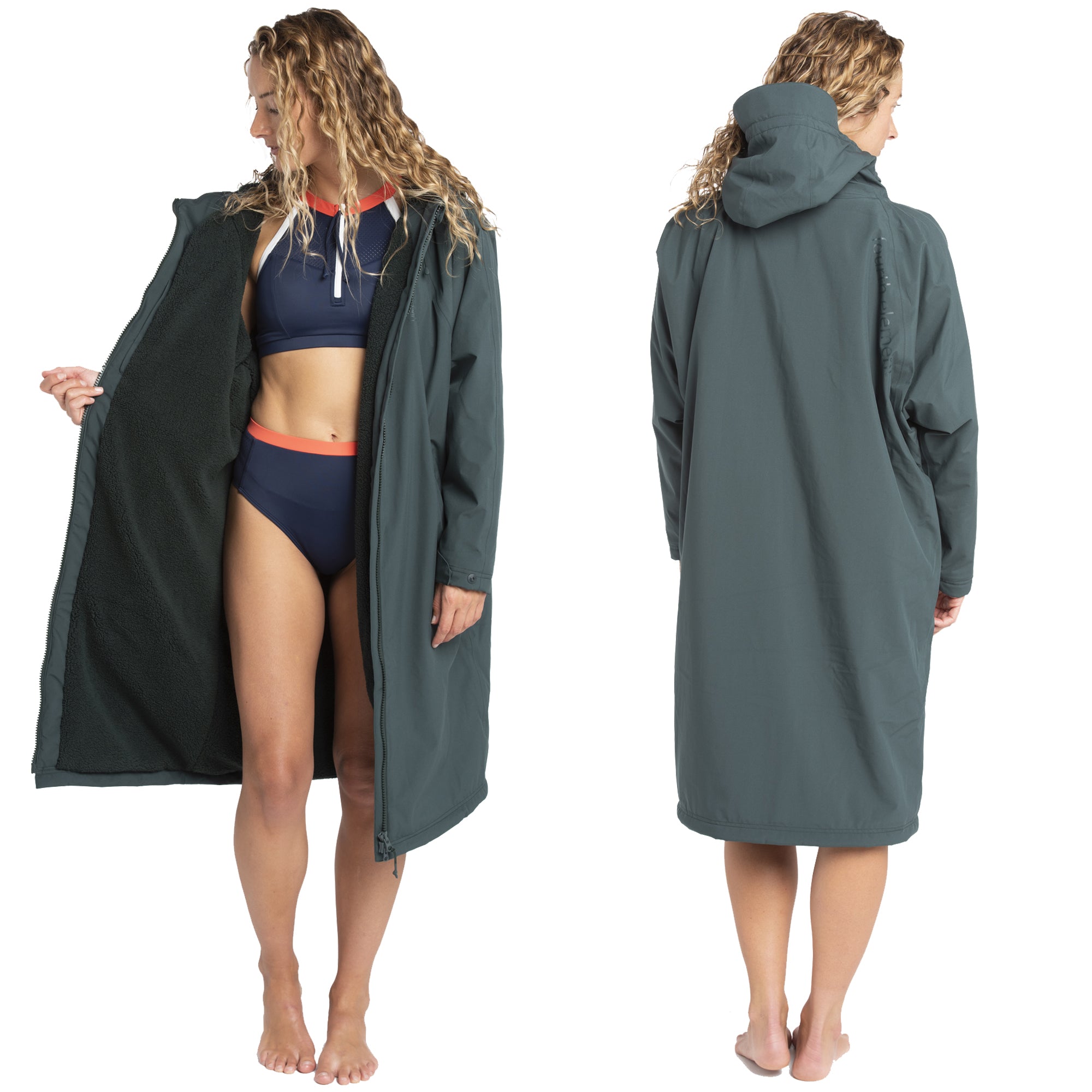 Fourth Element Tidal Change Robe made from Recycled Polyester - Green