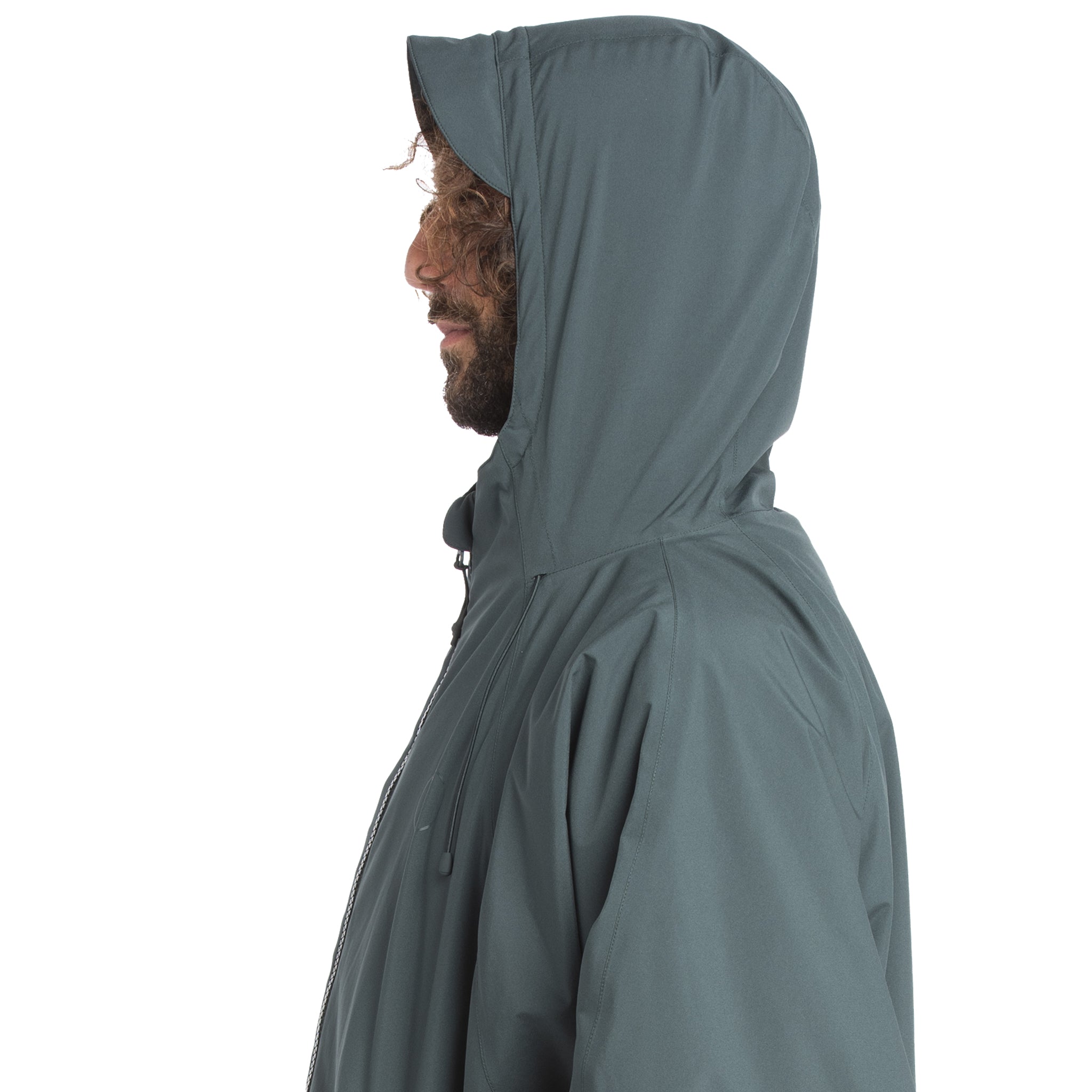 Fourth Element Tidal Change Robe made from Recycled Polyester - Green | Side detail