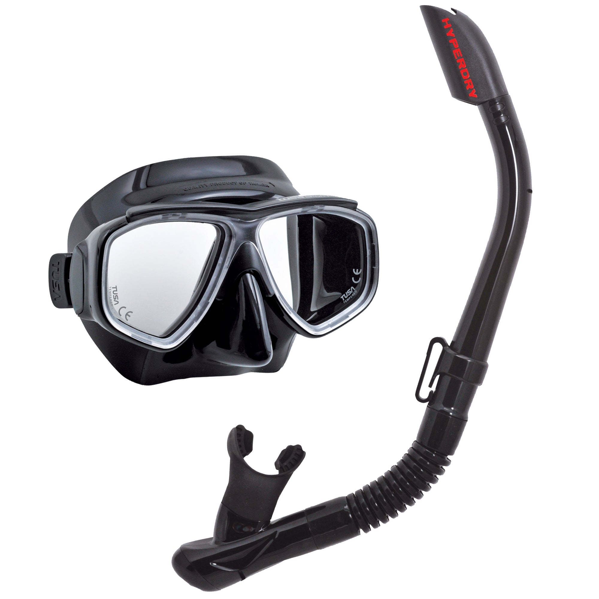 Tusa Splendive Elite Snorkelling Set | Black/Black