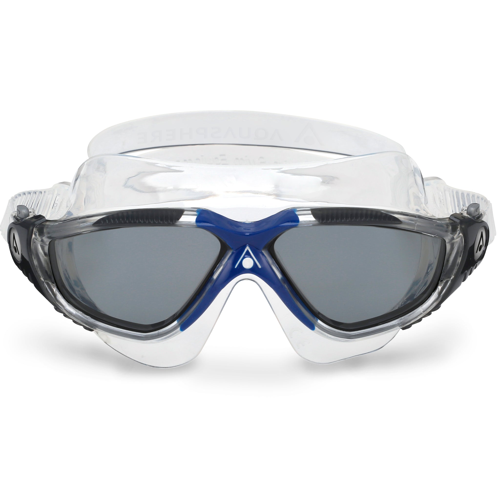 Aquasphere Vista Swimming Goggles Mask Smoke Tinted Lenses | Transparent/Dark Grey Front