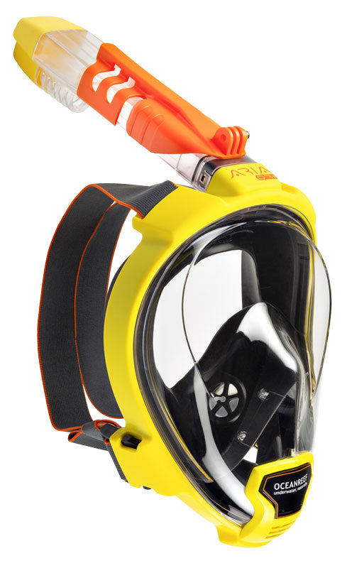 Ocean Reef ARIA QR Plus Full Face Snorkelling Mask | Side Yellow