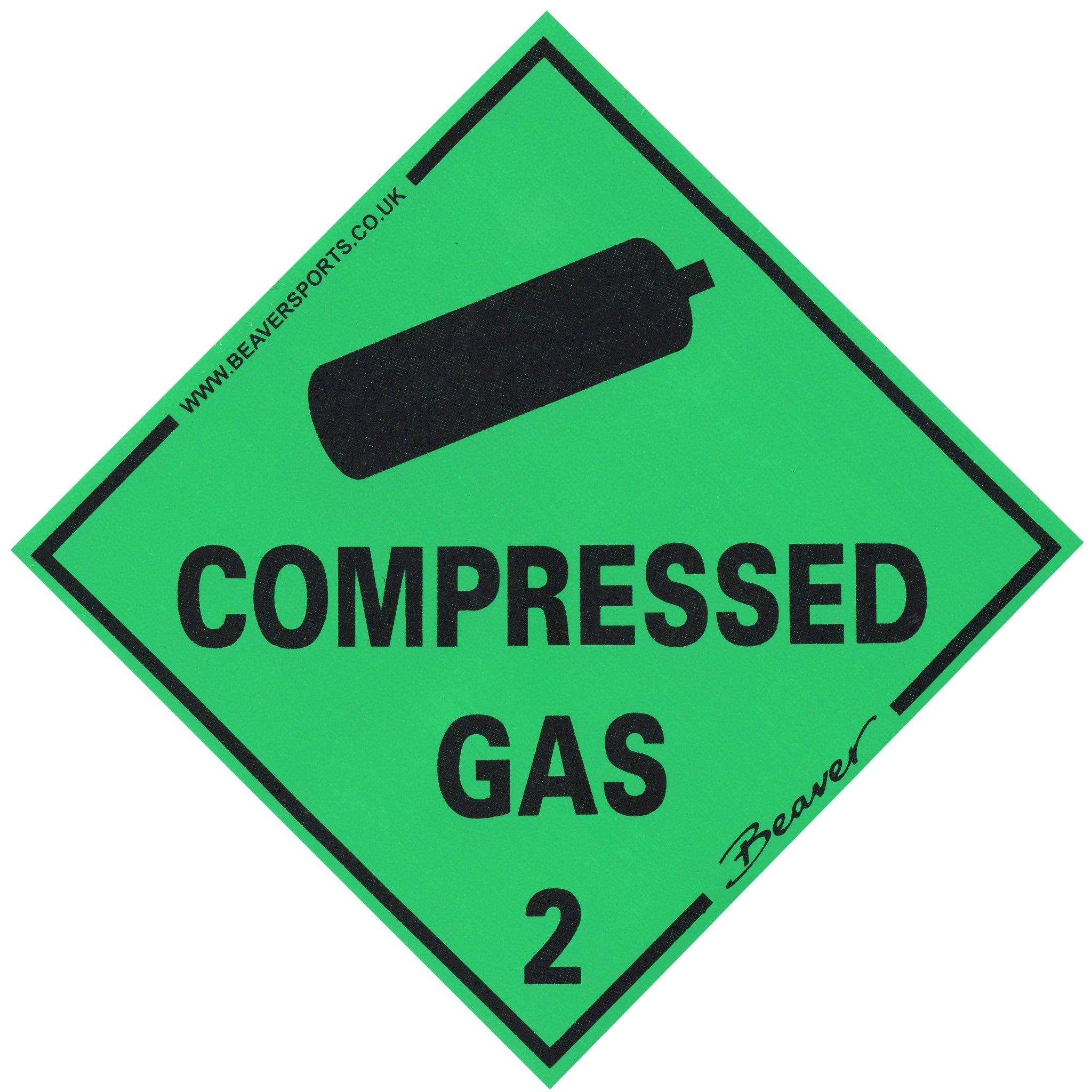 Compressed Air Cylinder Sticker | Compressed Gas
