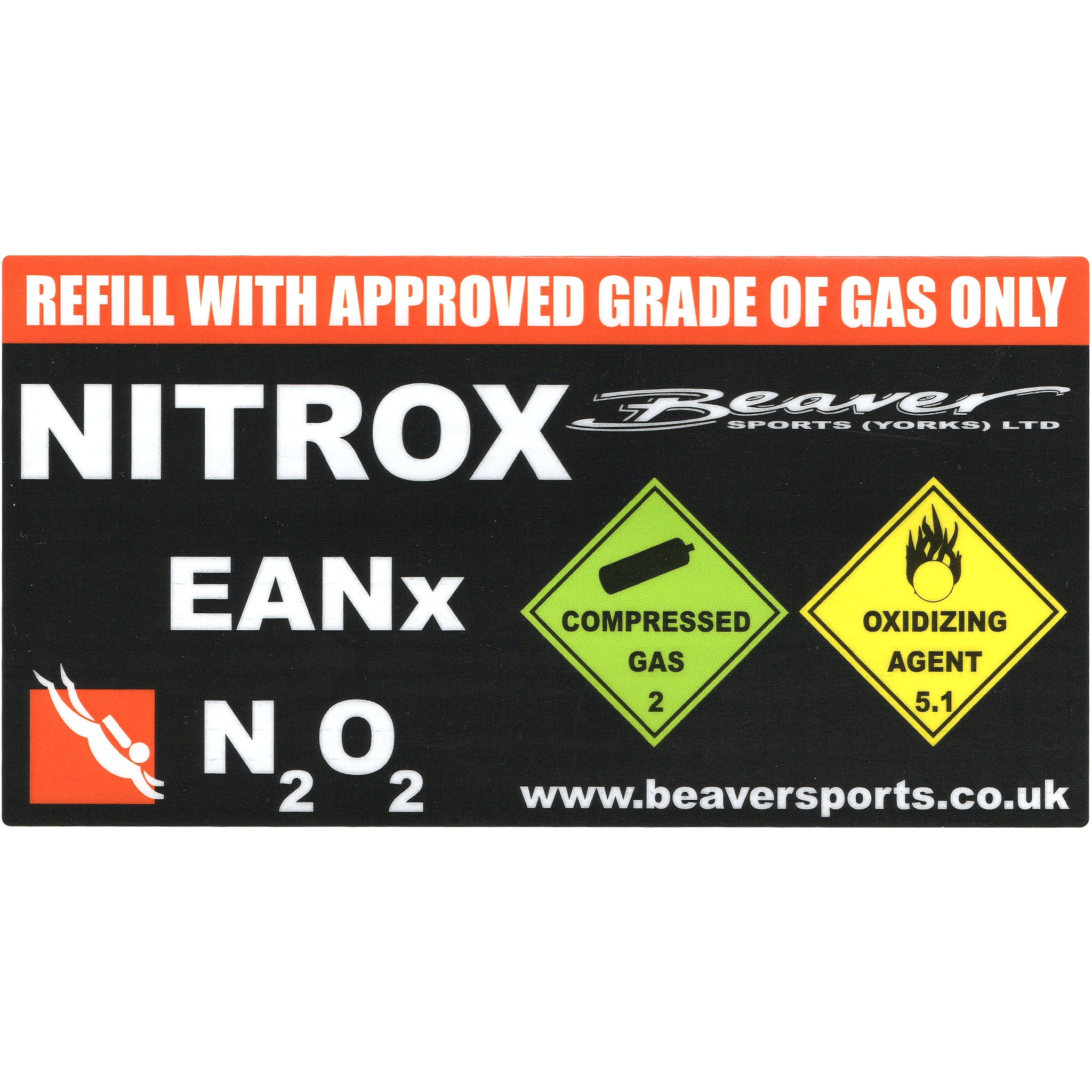 Compressed Air Cylinder Sticker | Nitrox