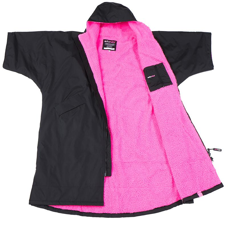 dryrobe Advance Short Sleeve | Black/Pink