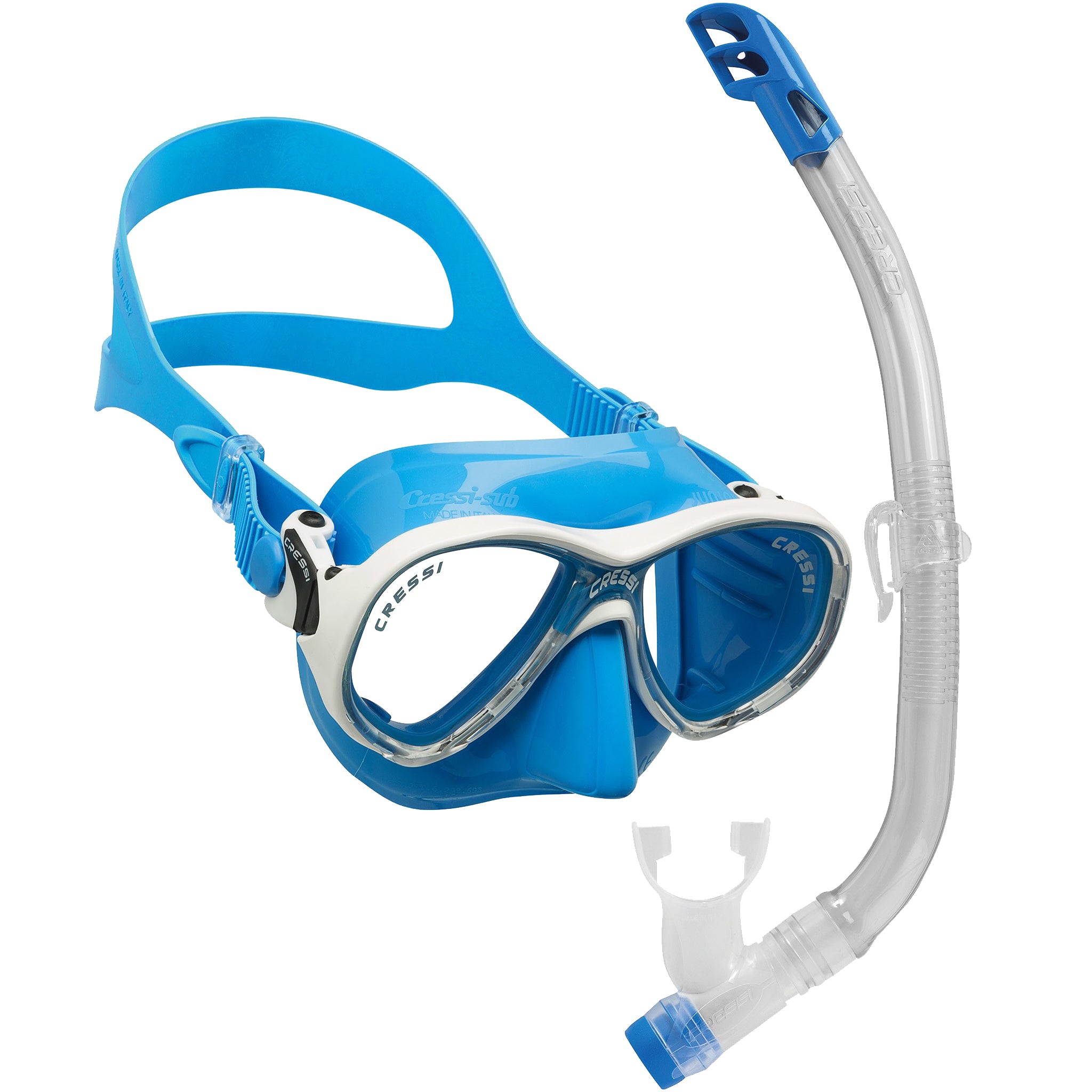 Cressi Marea Junior Mask & Snorkel Set Coloured Silicone | Blue