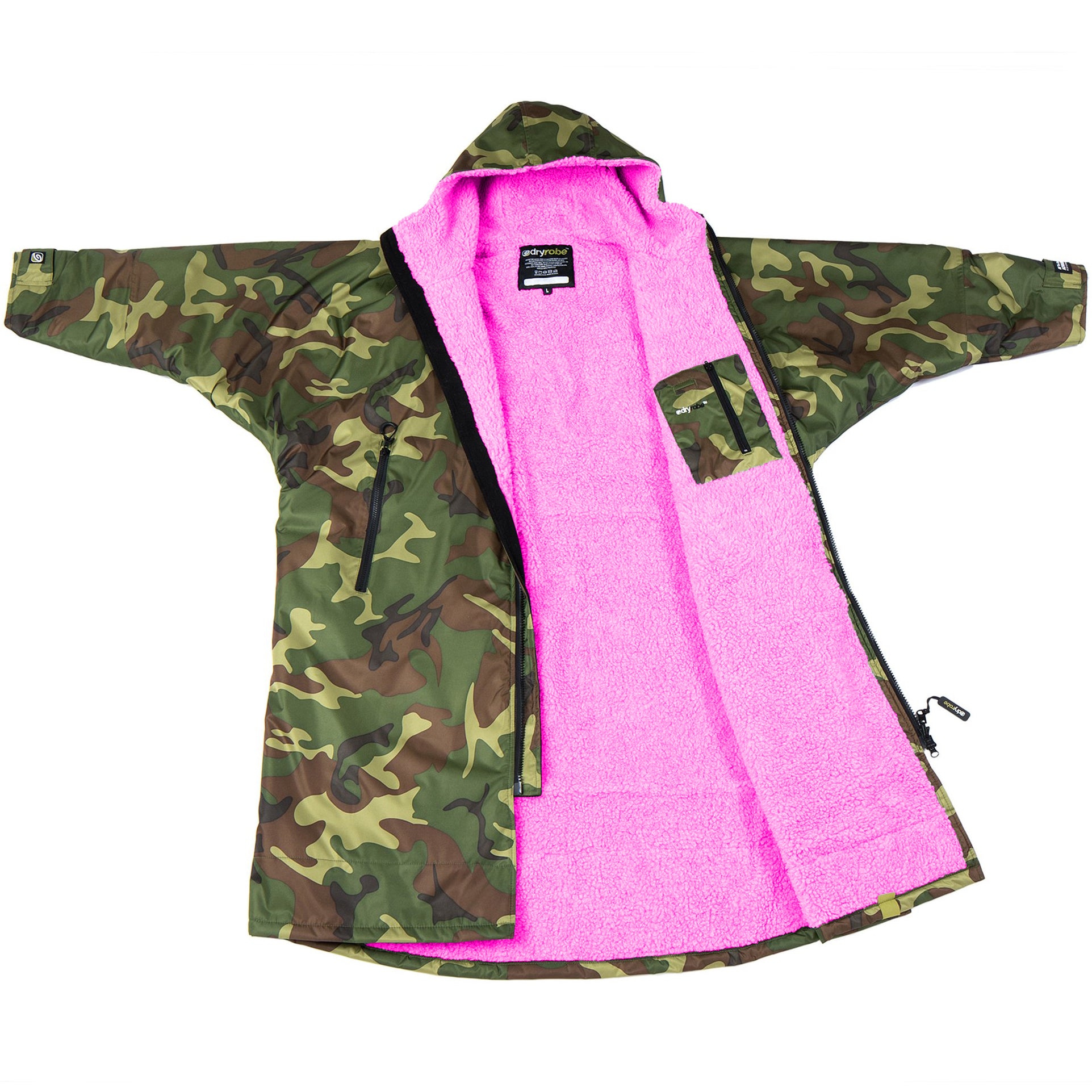 dryrobe Advance Long Sleeve Camo | Pink