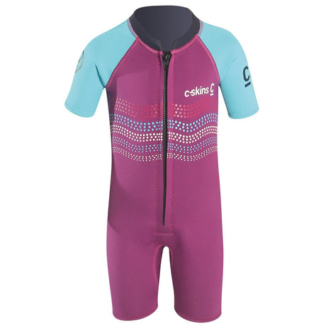 C-Skins Baby C-KID Waves Shortie Wetsuit | Violet/Cyan Suit