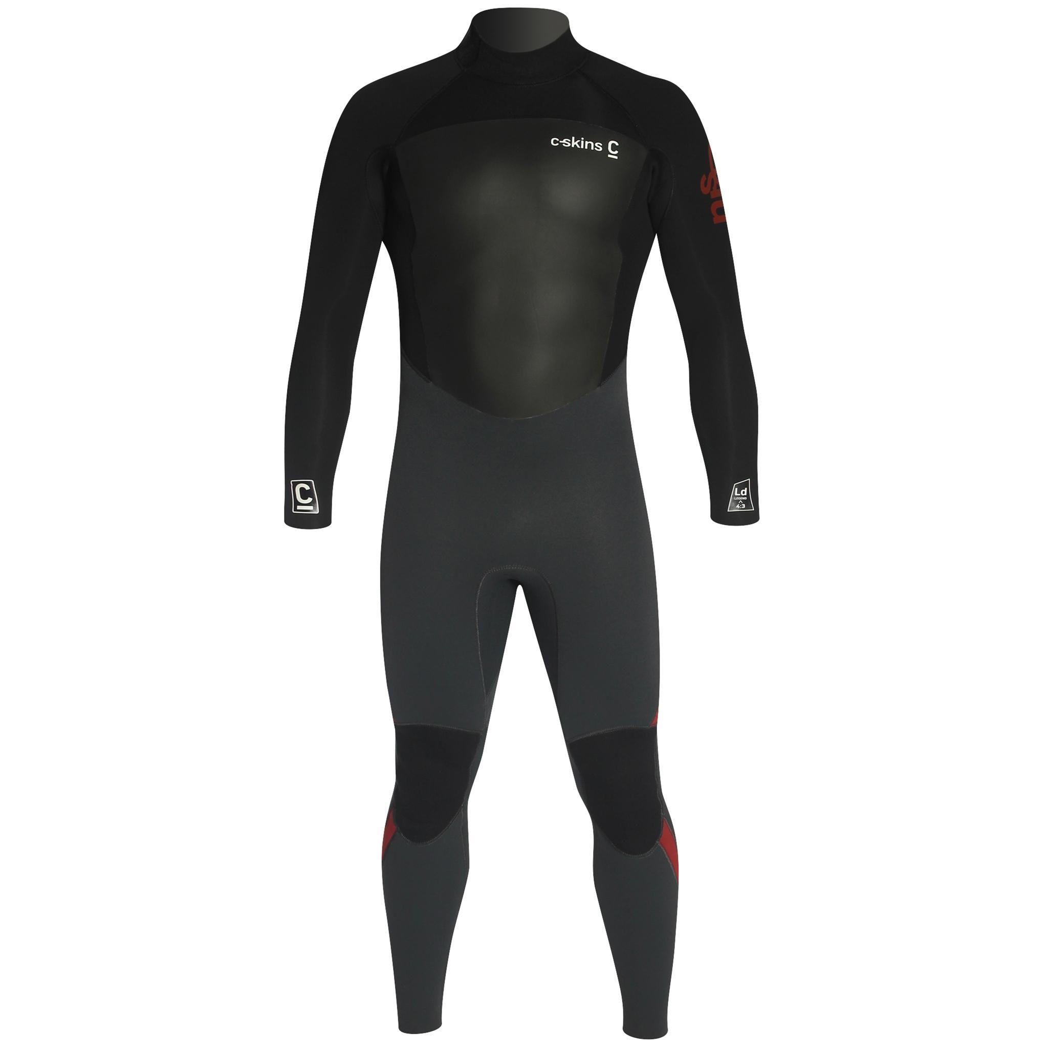  C-Skins Legend 4/3mm Wetsuit | Front Gunmetal/Black/Rust