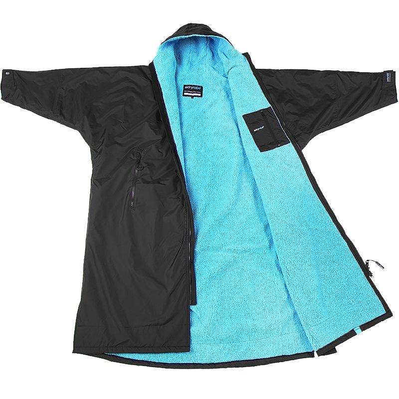 dryrobe Kid's Advance Long Sleeve Outdoor Changing Robe Black/Blue