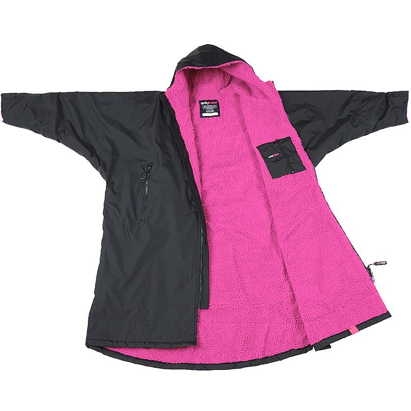 dryrobe Advance Long Sleeve | Black/Pink