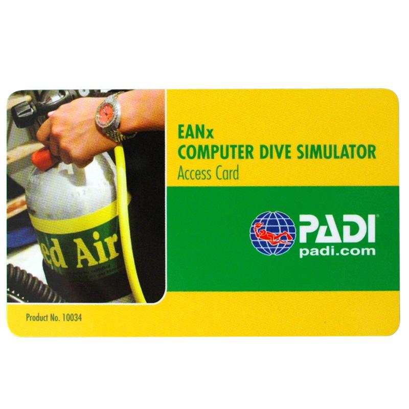 PADI Enriched Air Sim Access Card