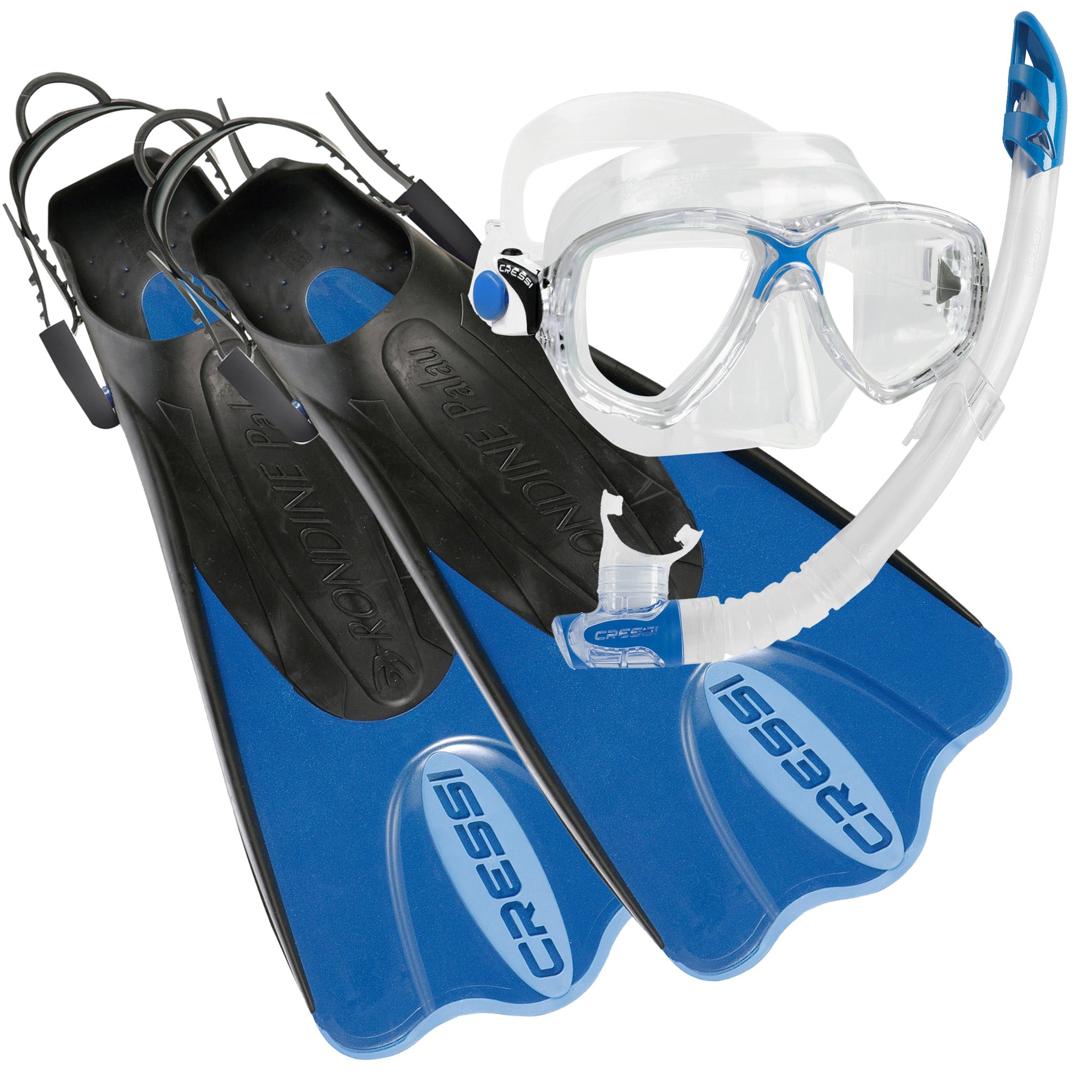 Cressi Marea Snorkelling Combo and Cressi Palau SAF Fins Set