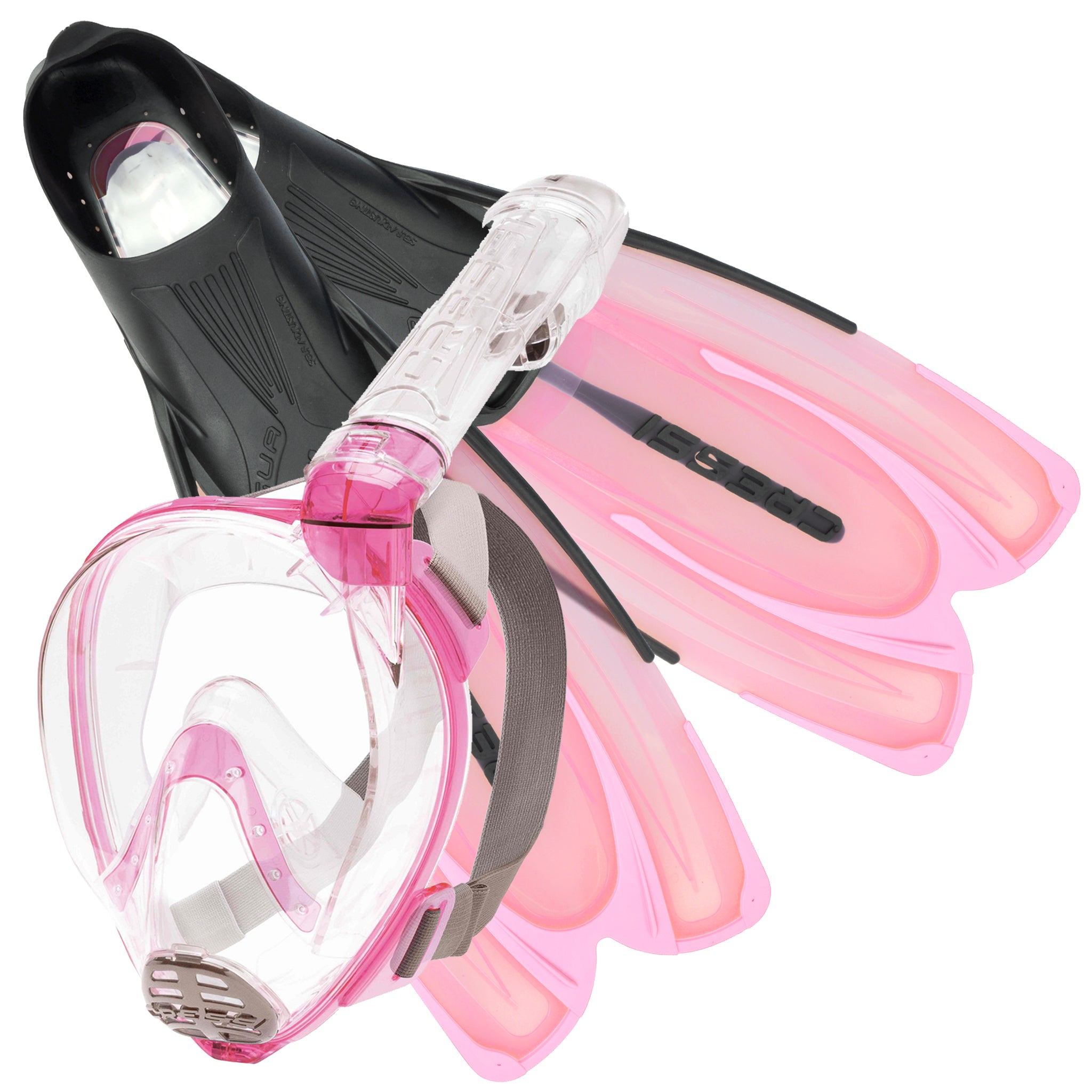 Travel Combo, Cressi Baron Snorkelling Mask with Agua Fins
